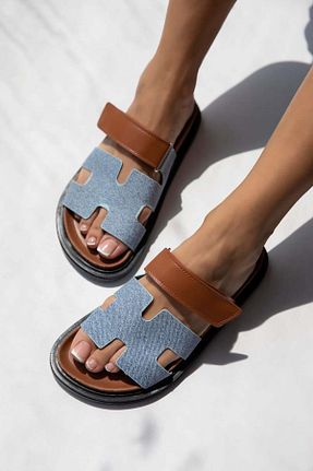صندل رنگی زنانه پاشنه تخت Shoebuo - کد 930366926