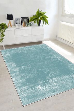 فرش فیروزه ای زیره ضد لغزش df home - کد 818175354