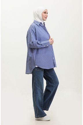 پیراهن حجاب سرمه ای زنانه Relaxed sefamerve - کد 833381436