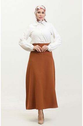 دامن حجاب قهوه ای زنانه Balık sefamerve - کد 833375492