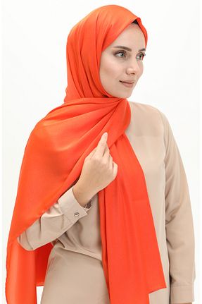 روسری نارنجی پنبه ای sefamerve - کد 837976163