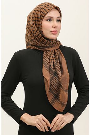 روسری قهوه ای 100 x 100 sefamerve - کد 837975628