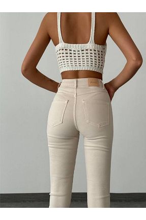 شلوار بژ زنانه پارچه Coral - کد 917237816