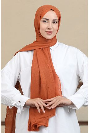 روسری قهوه ای 70 * 180 sefamerve - کد 849314583