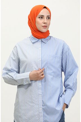 پیراهن حجاب آبی زنانه Relaxed sefamerve - کد 833377754