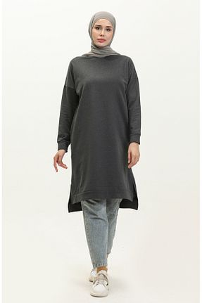 تونیک حجاب طوسی زنانه بافتنی sefamerve - کد 834609481