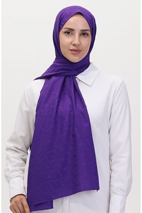 روسری بنفش پلی استر sefamerve - کد 847287794