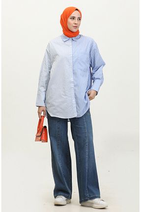 پیراهن حجاب آبی زنانه Relaxed sefamerve - کد 833377754