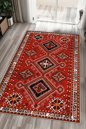 فرش قرمز زیره ضد لغزش Evimle - کد 927867516