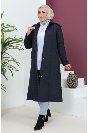کاپشن حجاب سرمه ای زنانه Relaxed sefamerve - کد 834610827