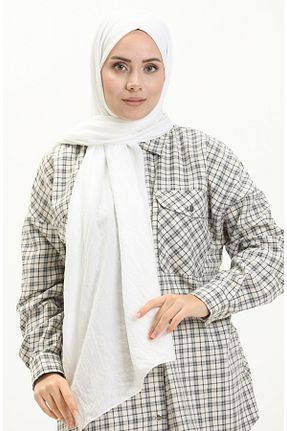 روسری سفید 70 * 180 sefamerve - کد 837976684
