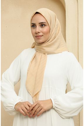 روسری بژ شیفون sefamerve - کد 837976217