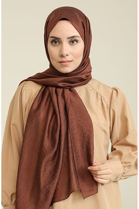 روسری قهوه ای 70 * 180 sefamerve - کد 848436445