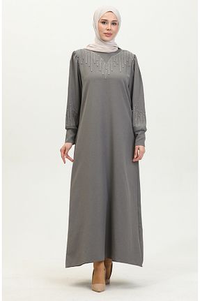 لباس حجاب طوسی زنانه رگولار sefamerve - کد 836070551