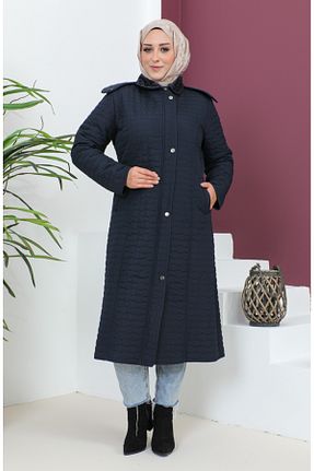 کاپشن حجاب سرمه ای زنانه Relaxed sefamerve - کد 834610827