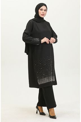 تونیک حجاب مشکی زنانه بافتنی sefamerve - کد 836541367