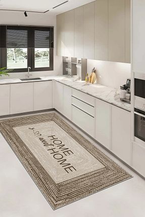 فرش آشپزخانه بژ پلی استر df home - کد 845332906