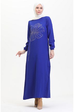 لباس مجلسی حجاب سرمه ای زنانه یقه دوچرخه sefamerve - کد 857125606