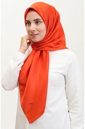 روسری نارنجی 100 x 100 sefamerve - کد 849938279