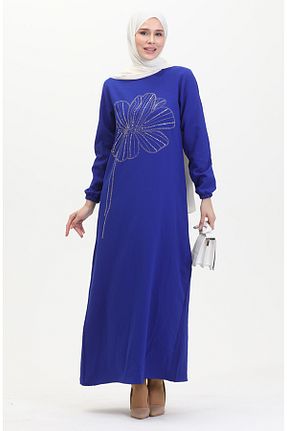 لباس مجلسی حجاب سرمه ای زنانه یقه دوچرخه sefamerve - کد 857125606