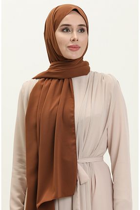 روسری قهوه ای 70 * 180 sefamerve - کد 841205360