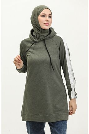 سوئیشرت حجاب خاکی زنانه پنبه ای sefamerve - کد 836068104