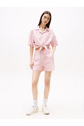 شلوارک و برمودا صورتی زنانه رگولار Tommy Hilfiger - کد 928630596
