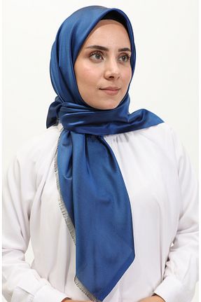 روسری سرمه ای پلی استر sefamerve - کد 837976187