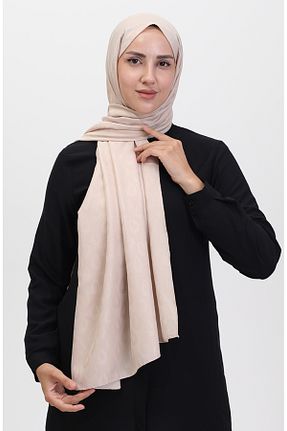روسری بژ پلی استر sefamerve - کد 847299017