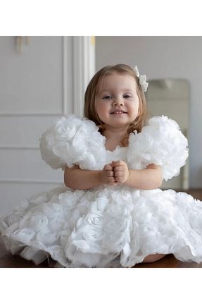 لباس سفید بچه گانه بافتنی İlknur Karaca Design - کد 930480496
