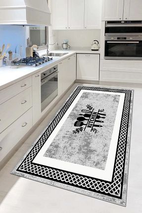 فرش آشپزخانه مشکی پلی استر df home - کد 845335169