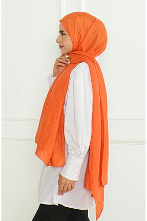 روسری نارنجی پنبه ای sefamerve - کد 860814511