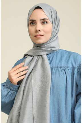 روسری طوسی پنبه ای sefamerve - کد 848429246
