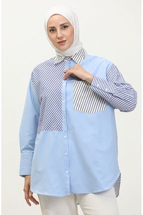 پیراهن حجاب آبی زنانه Relaxed sefamerve - کد 833376296