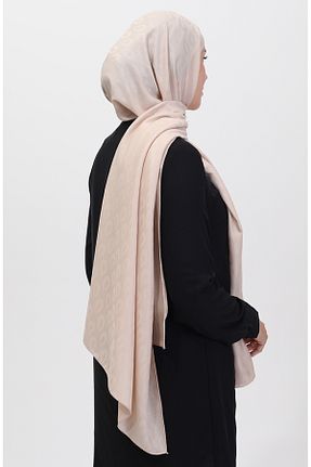 روسری بژ پلی استر sefamerve - کد 847299017