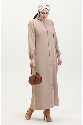 کلاه و ابایا قهوه ای زنانه پنبه ای sefamerve - کد 839597132