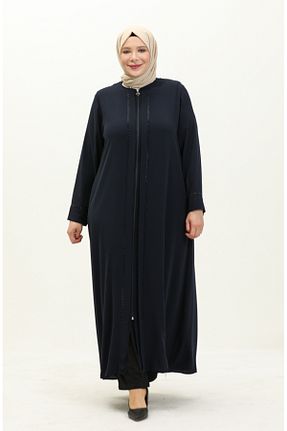 کلاه و ابایا سرمه ای زنانه بافتنی sefamerve - کد 833378823