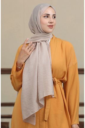 روسری بژ 70 * 180 sefamerve - کد 849624616