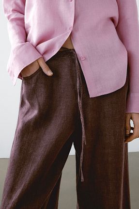 پیراهن صورتی زنانه اورسایز Massimo Dutti - کد 924528159