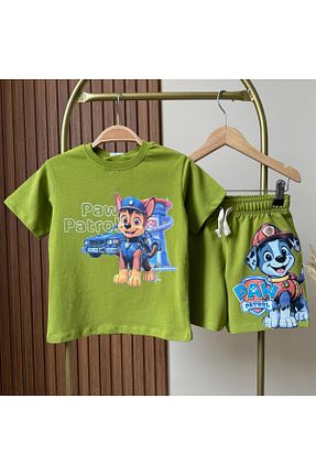 ست لباس راحتی سبز بچه گانه طرح دار KidsSel - کد 930377976