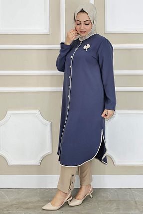 کلاه و ابایا طوسی زنانه پنبه ای PYS - کد 930414186
