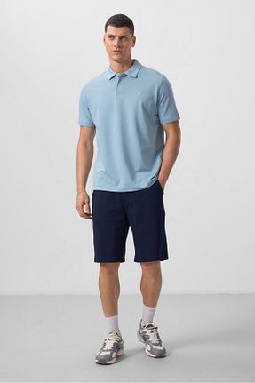 پولوشرت آبی مردانه ویسکون TOMMY LIFE - کد 92584076