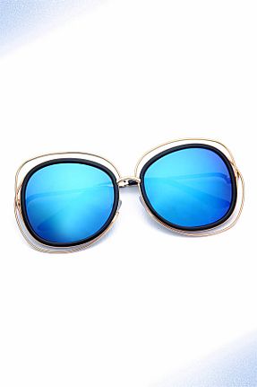 عینک آفتابی طلائی زنانه فلزی Aqua Di Polo 1987 - کد 2684891