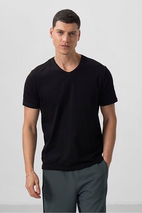 تیشرت مشکی مردانه رگولار TOMMY LIFE - کد 89238168