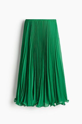 دامن خاکی زنانه پلی استر H&M - کد 930456317