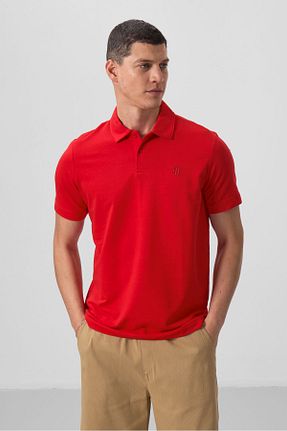 پولوشرت قرمز مردانه ویسکون TOMMY LIFE - کد 37611551