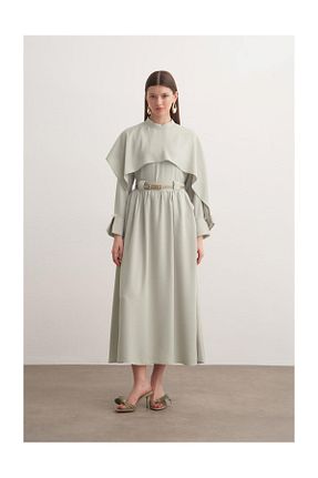 ست بالاتنه و پائین تنه حجاب سبز زنانه رگولار FUSHYA - کد 930429601