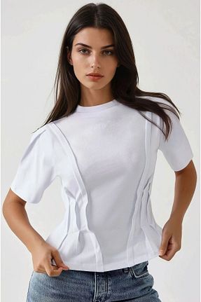 تیشرت سفید زنانه رگولار Hiccup - کد 930394040