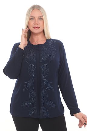 بلوز سایز بزرگ سرمه ای زنانه سایز بزرگ TRENDSE - کد 826038512