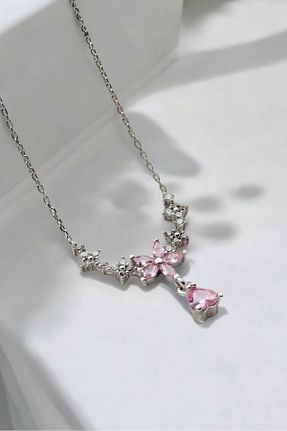 گردنبند استیل ( فولاد ) طوسی زنانه استیل (فولاد) Elifsu Jewelry - کد 928080539